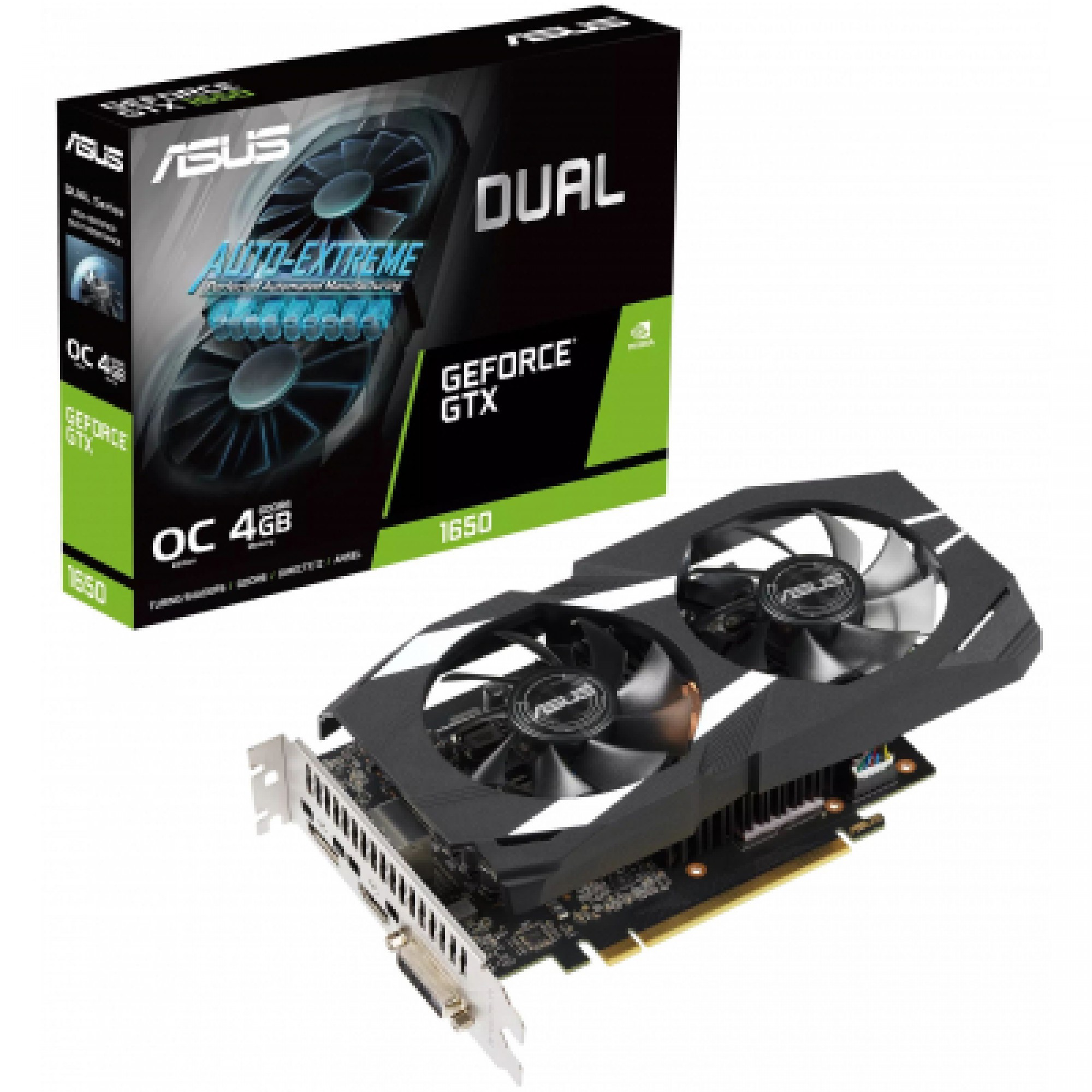 Відеокарта ASUS GeForce GTX1650 4096Mb DUAL OC D6 (DUAL-GTX1650-O4GD6-P)