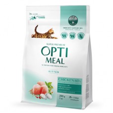 Сухий корм для кішок Optimeal для кошенят зі смаком курки 200 г (4820215360197)