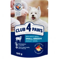 Вологий корм для собак Club 4 Paws для малих порід з ягням у соусі 100 г (4820215363464)