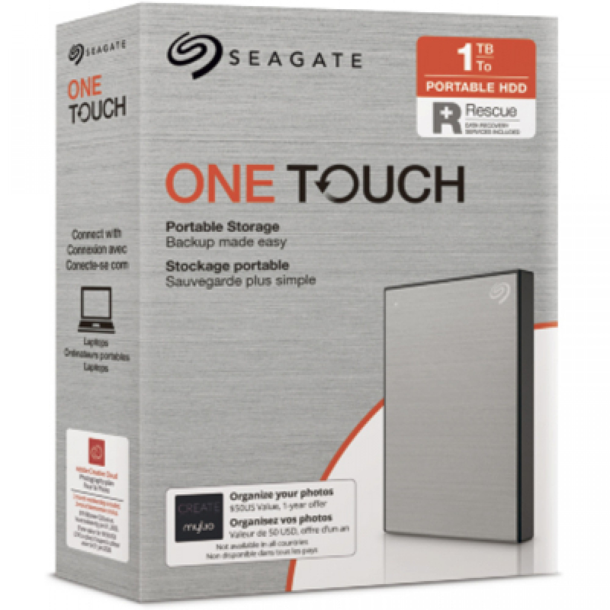 Зовнішній жорсткий диск 2.5" 1TB One Touch USB 3.2 Seagate (STKB1000401)