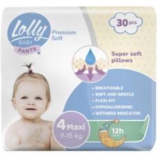 Підгузки Lolly Premium Soft Maxi 4 (9-15 кг), 30 шт (4820174980993)