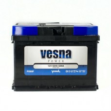 Акумулятор автомобільний Vesna 60 Ah/12V Power Euro (415 262)