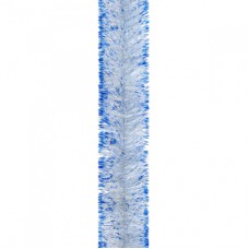 Мішура Novogod`ko 75 срібло з синіми кінчиками 2 м (980444)