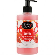 Рідке мило Dolce Vero Strawberry Milk з молочними протеїнами 500 мл (4820091146915)