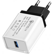Зарядний пристрій XoKo QC-100 1 USB Qualcom 3.0 3.5A Black (QC-100-BK)