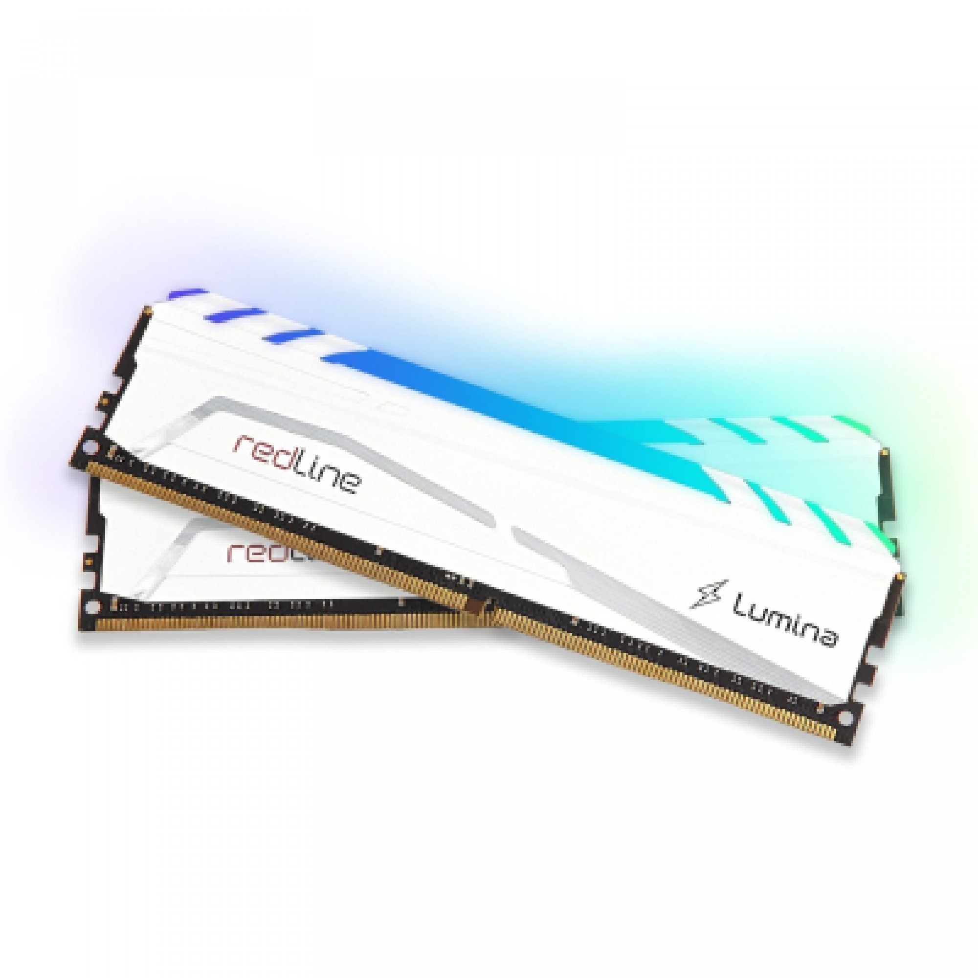 Модуль пам'яті для комп'ютера DDR4 16GB (2x8GB) 3600 MHz Redline Lumina RGB White Mushkin (MLB4C360JNNM8GX2)