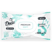 Дитячі вологі серветки Dada Premium Soft, з клапаном, 100 шт (4823071659757)