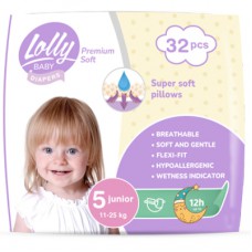Підгузки Lolly Premium Soft 5 (11-25 кг) 32 шт (4820174981051)