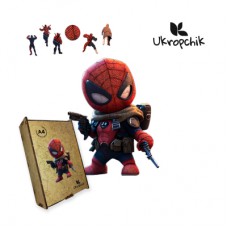 Пазл Ukropchik дерев'яний Супергерой Дедпул size - M в коробці з набором-рамкою (Deadpool Superhero A4)