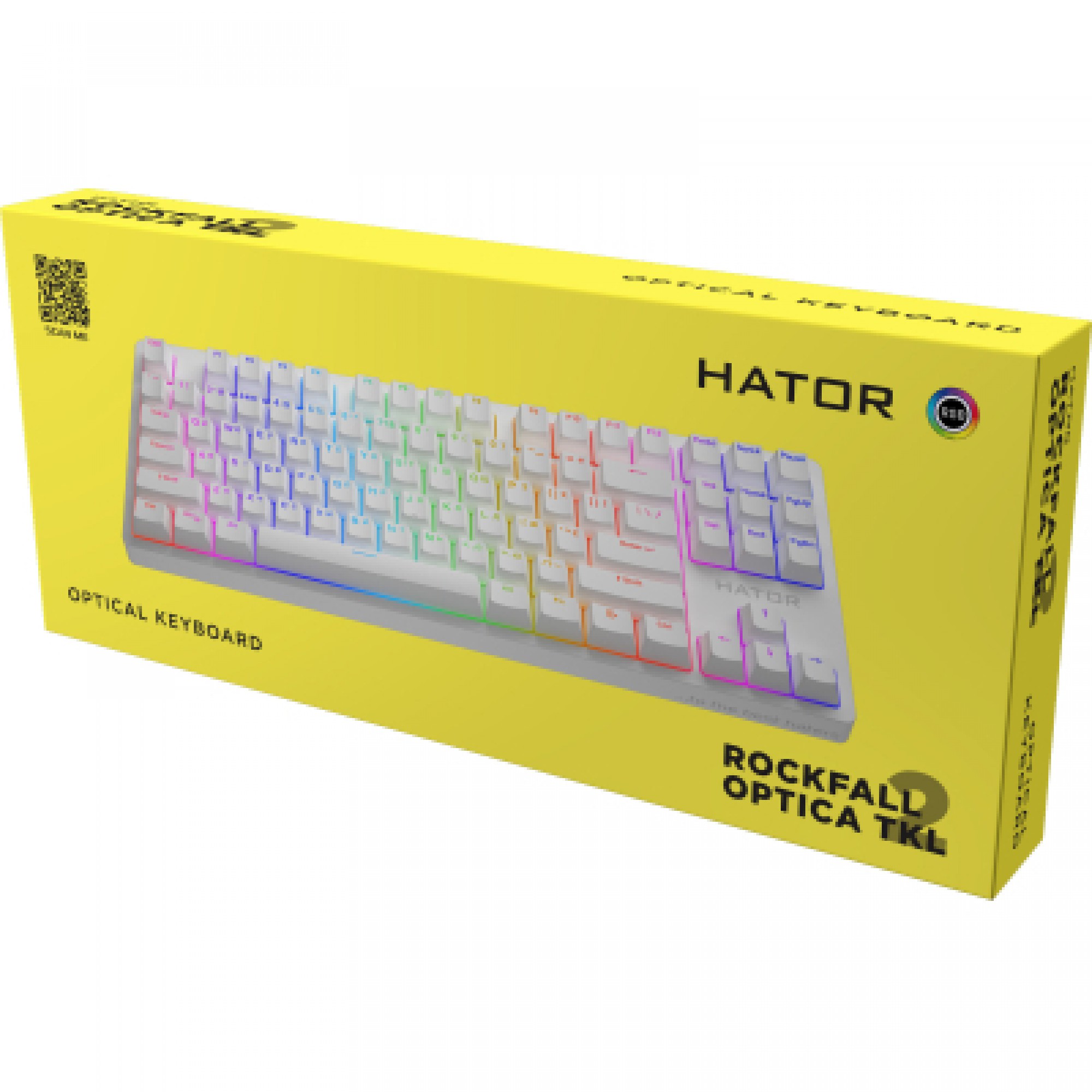 Клавіатура Hator Rockfall 2 Optica TKL Black USB White (HTK-731)