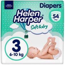 Підгузки Helen Harper Soft&Dry New Midi Розмір 3 (6-10 кг) 54 шт (2316772)