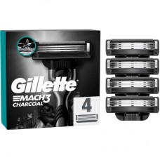 Змінні касети Gillette Mach3 Charcoal Деревне вугілля 4 шт. (8700216062701)