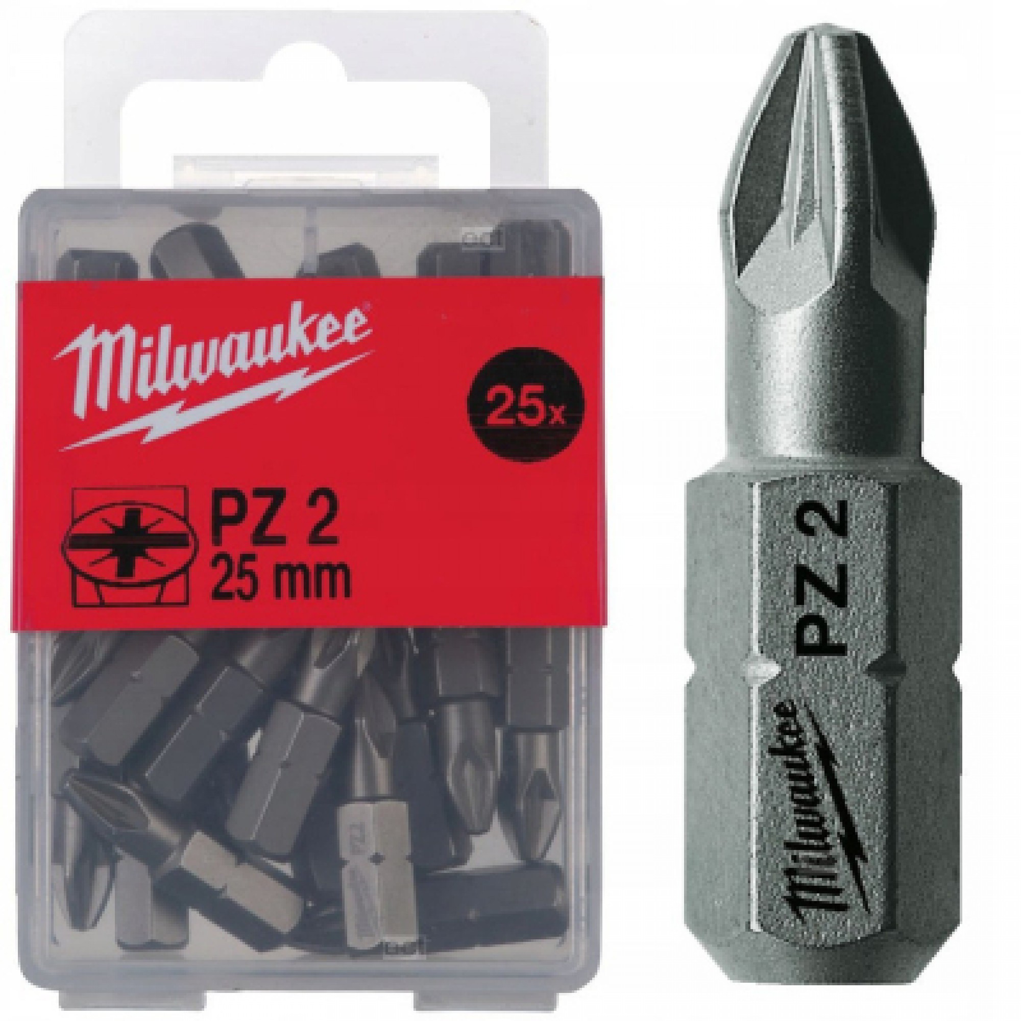 Набір біт Milwaukee PZ2, 25мм, 25шт (4932399590)
