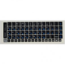 Наклейка на клавіатуру BestKey непрозора чорна, 68, синій (BK13BLU/023)