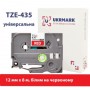 Стрічка для принтера етикеток UKRMARK B-T435P, ламінована, 12мм х 8м, white on red, аналог TZe435 (00784)