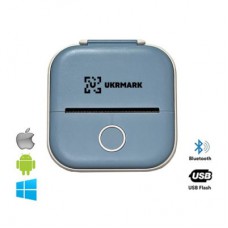 Принтер чеків UKRMARK P02BL Bluetooth, блакитний (00936)