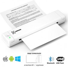 Принтер чеків UKRMARK M08-WT А4, Bluetooth, USB, білий (00883)