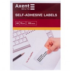Етикетка самоклеюча Axent 105x148,5 (4 на листі) с/кл (100 листів) (D4461-A)