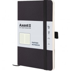 Книга записна Axent Partner Soft Skin 125x195 мм у гнучкій обкладинці 96 аркушів у клітинку Чорний (8616-01-A)