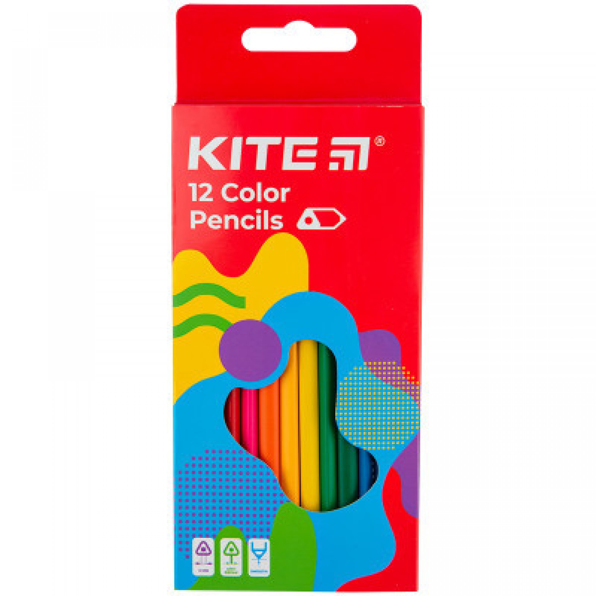 Олівці кольорові Kite Fantasy тригранні, 12 кольорів (K22-053-2)