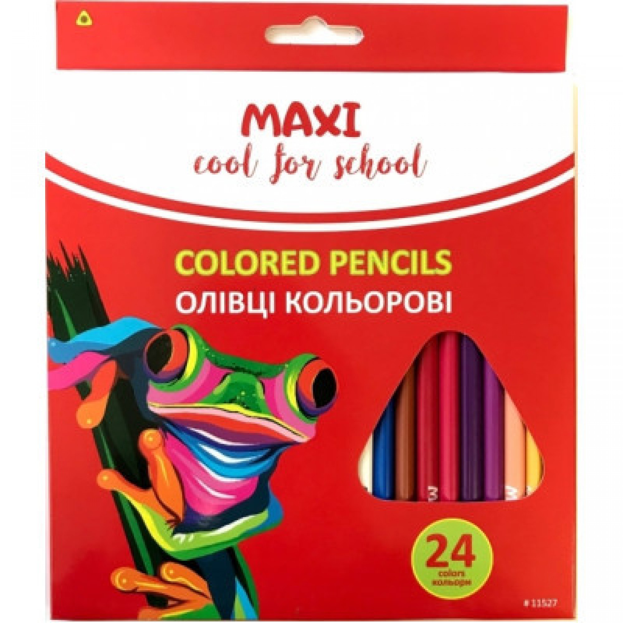 Олівці кольорові Maxi Africa пластикові 24 кольори (MX11527)