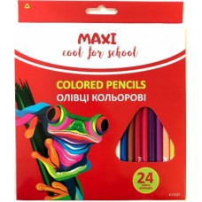 Олівці кольорові Maxi Africa пластикові 24 кольори (MX11527)
