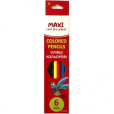 Олівці кольорові Maxi Africa пластикові, 6 кольорів (MX11529)