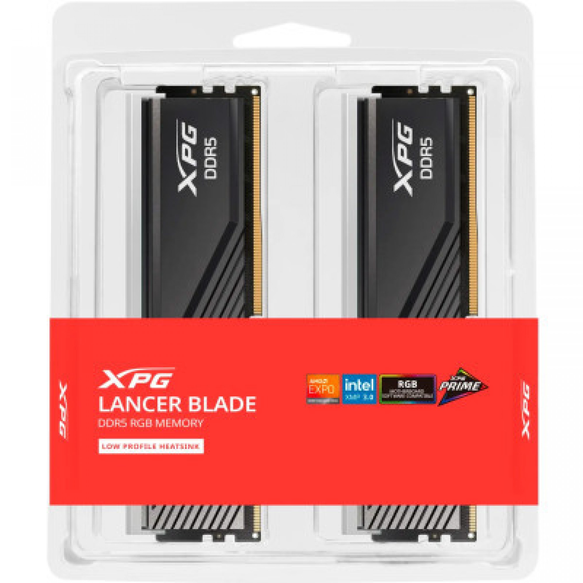 Модуль пам'яті для комп'ютера DDR5 48GB (2x24GB) 6000 MHz XPG Lancer Blade RGB Black ADATA (AX5U6000C3024G-DTLABRBK)
