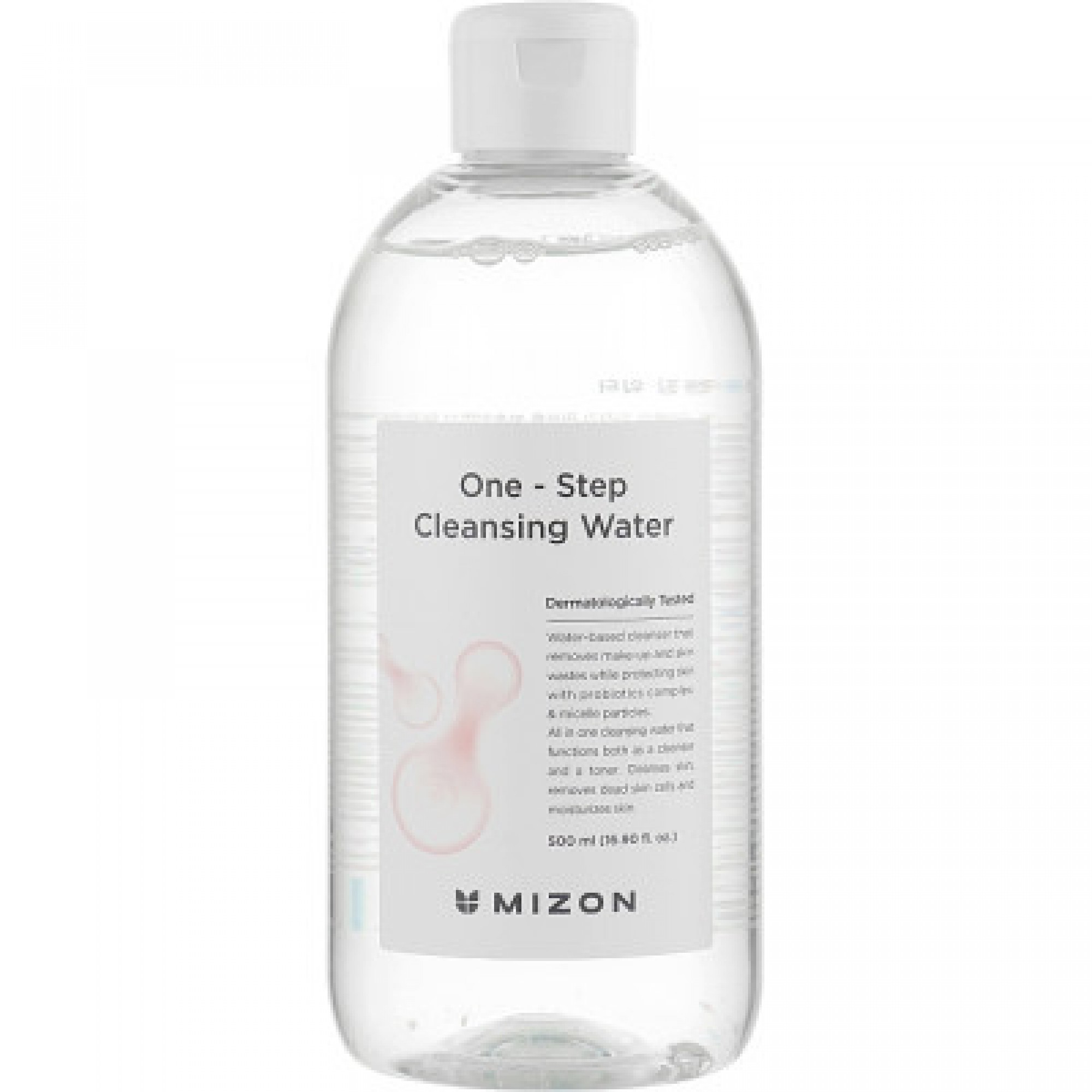 Міцелярна вода Mizon One Step Cleansing Water Із рослинними екстрактами для зняття макіяжу 500 мл (8809663751937)