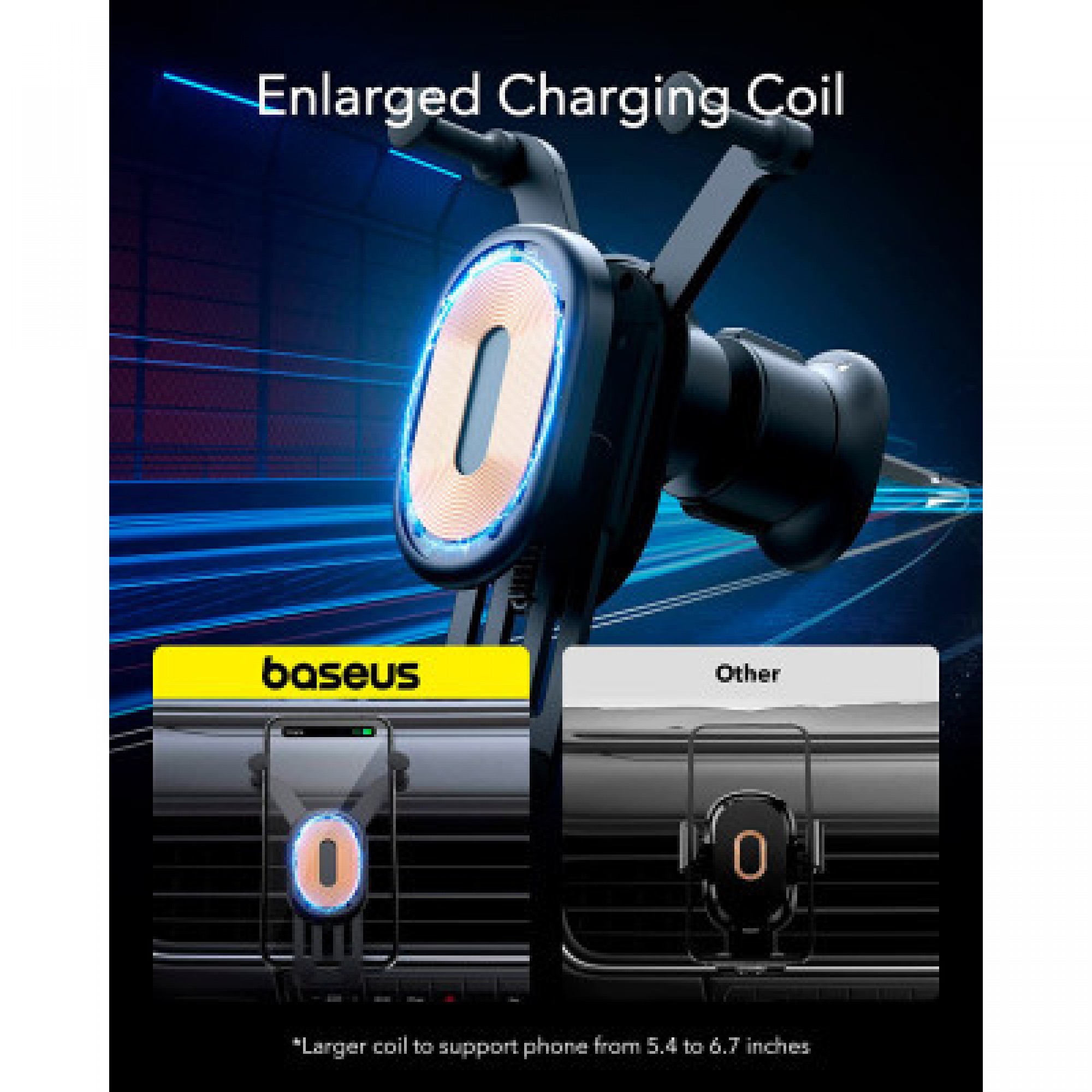 Універсальний автотримач Baseus Wireless Charge Pro 15W (SUWX030001)