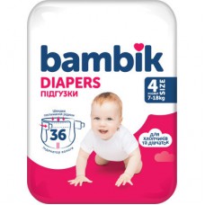 Підгузки Bambik Medium MAXI Розмір 4 (7-18 кг) 36 шт (4823071652277)