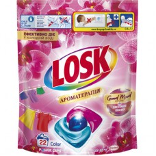 Капсули для прання Losk Power Caps Color Ароматерапія Ефірні масла та аромат Малазійської квітки 22 шт. (9000101802467)