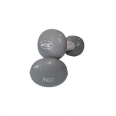Гантельний набір LiveUp Vinyl Dumbbell Egg Head вінілові сірі 2х5кг LS2001-5 (6951376138252)