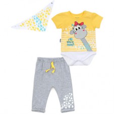 Набір дитячого одягу Miniworld з жирафом (14625-74G-yellow)