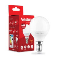 Лампочка Vestum G45 6W 3000K 220V E14 (1-VS-1204)