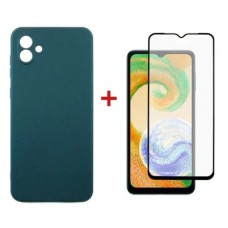 Чохол до мобільного телефона Dengos Samsung Galaxy A04 Case + Glass (Green) (DG-KM-75)