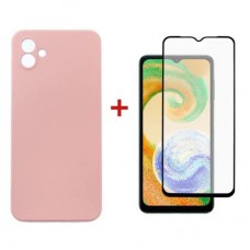 Чохол до мобільного телефона Dengos Samsung Galaxy A04 Case + Glass (Pink) (DG-KM-74)