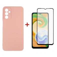 Чохол до мобільного телефона Dengos Samsung Galaxy A04s Case + Glass (Pink) (DG-KM-77)