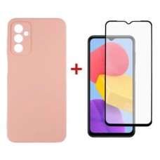 Чохол до мобільного телефона Dengos Samsung Galaxy M13 Case + Glass (Pink) (DG-KM-72)