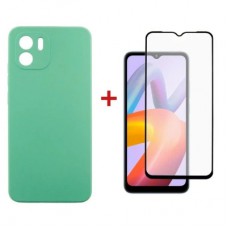 Чохол до мобільного телефона Dengos Xiaomi Redmi A2 Case + Glass (Mint) (DG-KM-82)