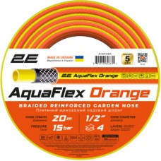 Шланг для поливу 2E AquaFlex Orange 1/2", 20м, 4 шари, 20бар, -10+60°C (2E-GHE12OE20)