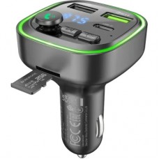 FM модулятор BOROFONE BC48 Broad 2 USB, USB Type-C Black (BC48B)