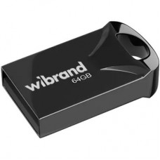 USB флеш накопичувач Wibrand 64GB Hawk Black USB 2.0 (WI2.0/HA64M1B)