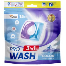 Капсули для прання Pro Wash Гірська свіжість 15 шт. (4262396145116)