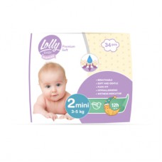 Підгузки Lolly Premium Soft Mini Розмір 2 (3-5 кг) 34 шт (4820174981143)