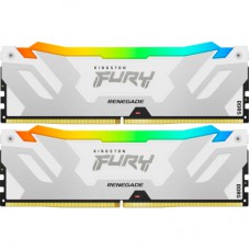 Модуль пам'яті для комп'ютера DDR5 32GB (2x16GB) 8000 MHz Renegade RGB White XMP Kingston Fury (ex.HyperX) (KF580C38RWAK2-32)