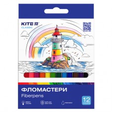 Фломастери Kite Classic 12 кольорів (K-447)