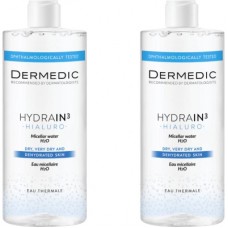 Міцелярна вода Dermedic Hydrain 3 Hialuro H2O 2 x 500 мл (5901643175801)