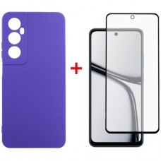 Чохол до мобільного телефона Dengos Realme C65 + Glass Purple (DG-KM-95)