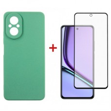 Чохол до мобільного телефона Dengos Realme C67 Soft + Glass Mint (DG-KM-100)